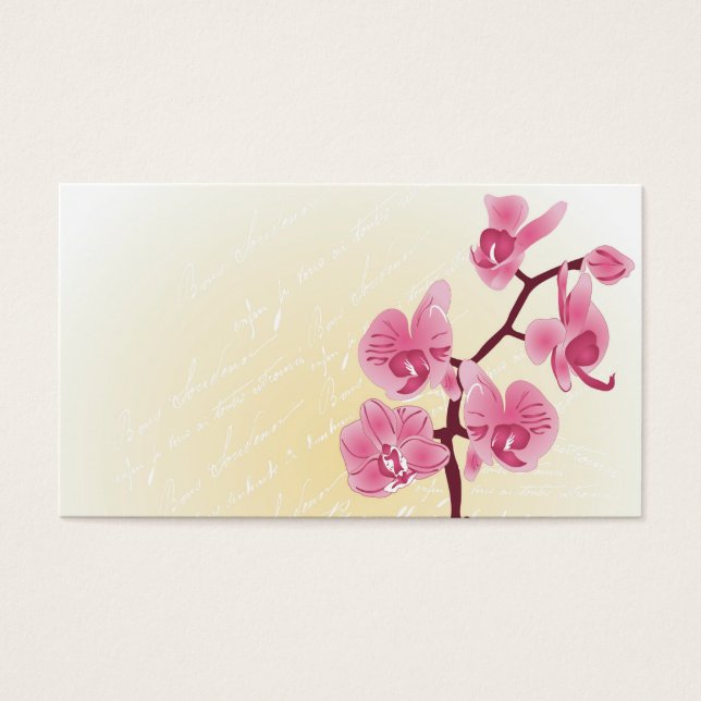 Carte de profil Orchidées (Devant)