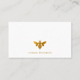 Carte de profil personnalisée Metallic Gold Bee