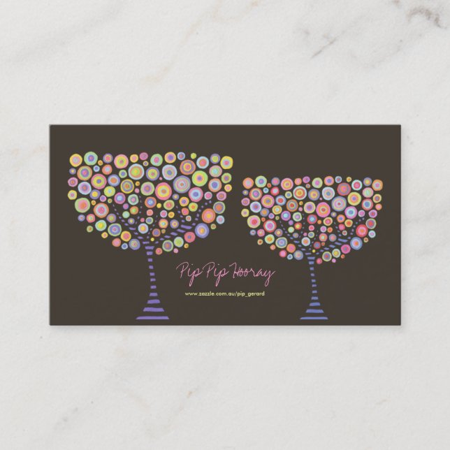 Carte de profil personnelle Pink Candy Retro (Devant)