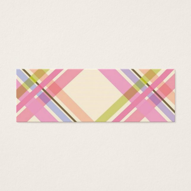 Carte de profil plaid colorée (Devant)