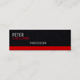 carte de profil premium noire avec bordure rouge