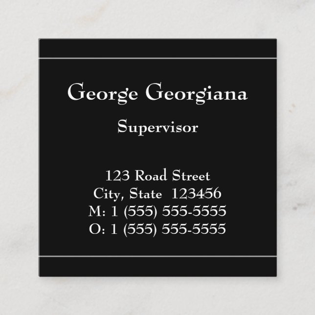 Carte de profil professionnelle de base (Devant)