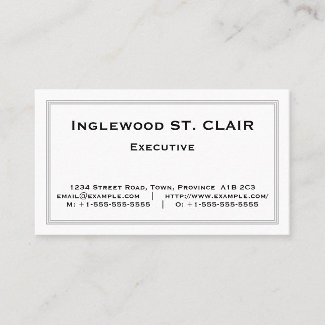 Carte de profil professionnelle simple (Devant)