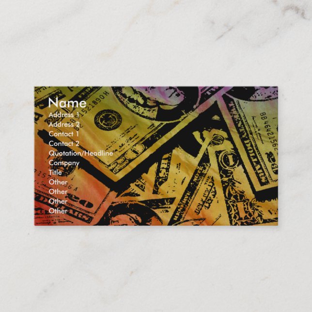 Carte de profil Rainbow Money 2 (Devant)
