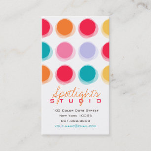 Carte de profil Retro Pop Fun Dots Couleur Flou Fu