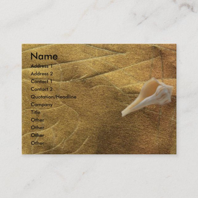 Carte de profil Sea Shell (Devant)