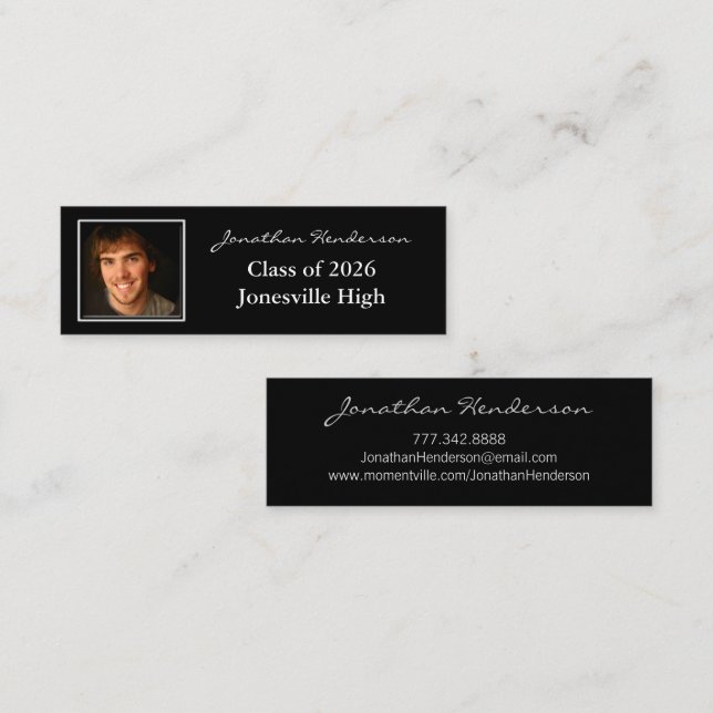 Carte de profil senior avec vos photos (Devant / Derrière)