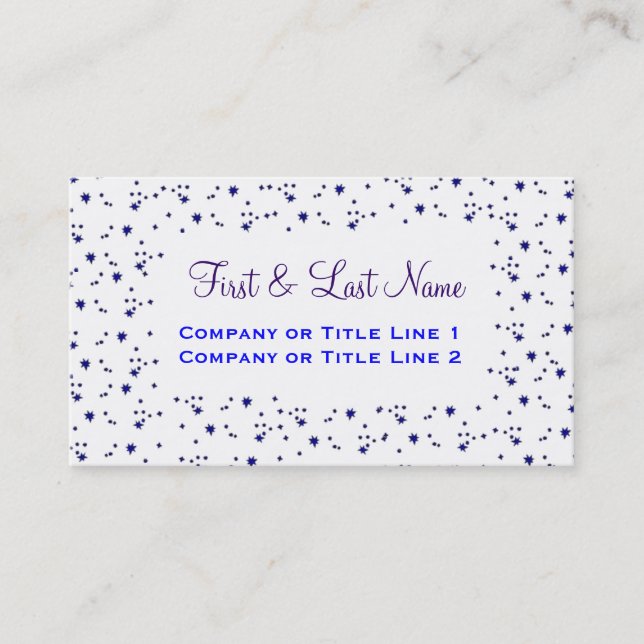 Carte de profil Star is Born (Devant)