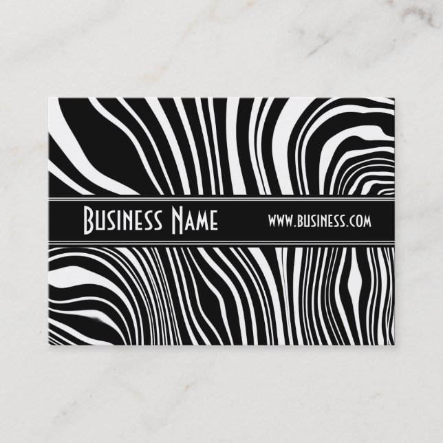 Carte de profil Style noir et blanc Zebra Twist (1 (Devant)