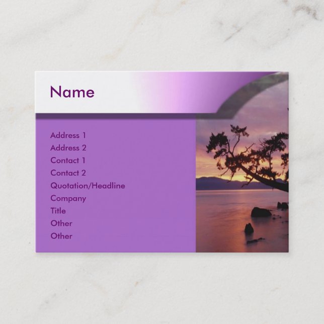 Carte de profil Sunset (Devant)