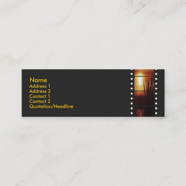 Carte de profil Sunset Filstrip (Devant)