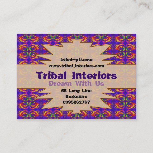 Carte de profil Tribal Interiors 2 (Devant)