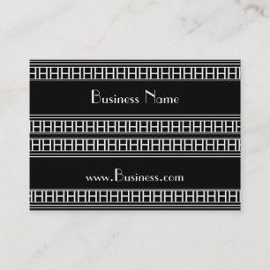 Carte de profil Vintage imprimé noir blanc Art déc