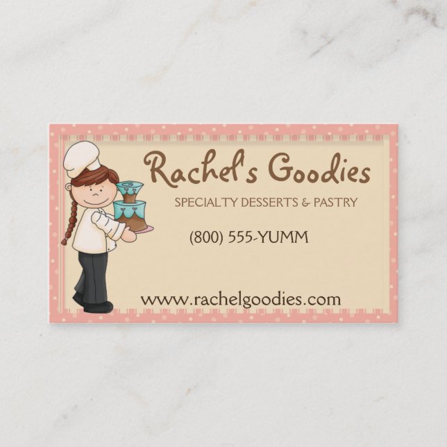 Carte de profil Whimsical Country Baker (Devant)