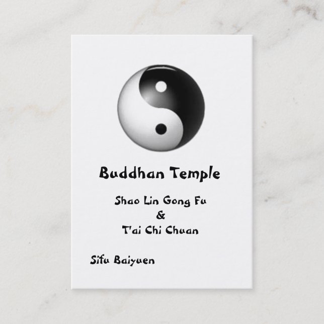 Carte de profil Yin et Yang (Devant)