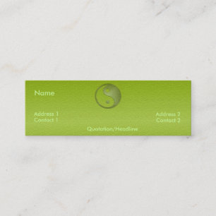Carte de profil Yin Yang en grès vert