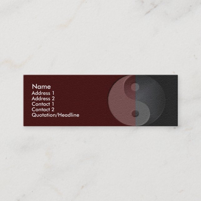 Carte de profil Yin Yang Sandstone (Devant)