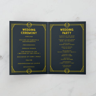 carte de programme de mariage pliable gothique mon
