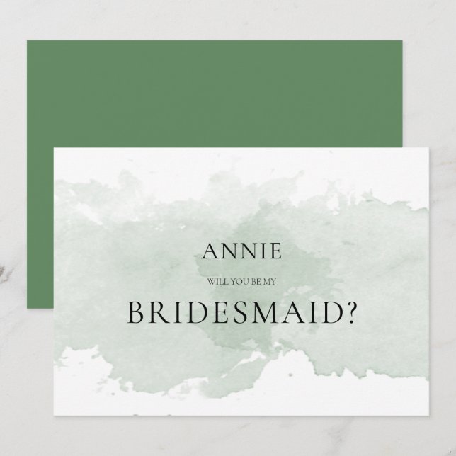 Carte de proposition Abstraite d'une femme de ména (Devant / Derrière)