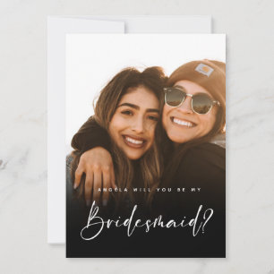 Carte de proposition Bridesmaid photo Carte Flat