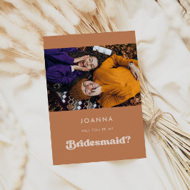 Carte de proposition Bridesmaid pour sucre brun ré