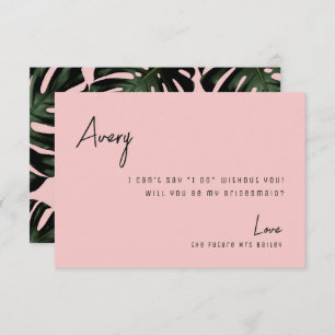 Carte de proposition Chic Rose Tropical Beach Brid