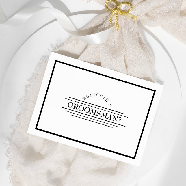 Carte de proposition classique formelle noir et bl (Créateur téléchargé)