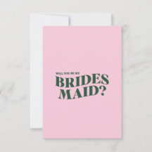 Carte de proposition de Bridesmaid