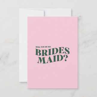 Carte de proposition de Bridesmaid
