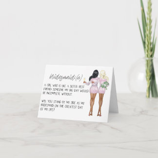 Carte de proposition de Bridesmaid