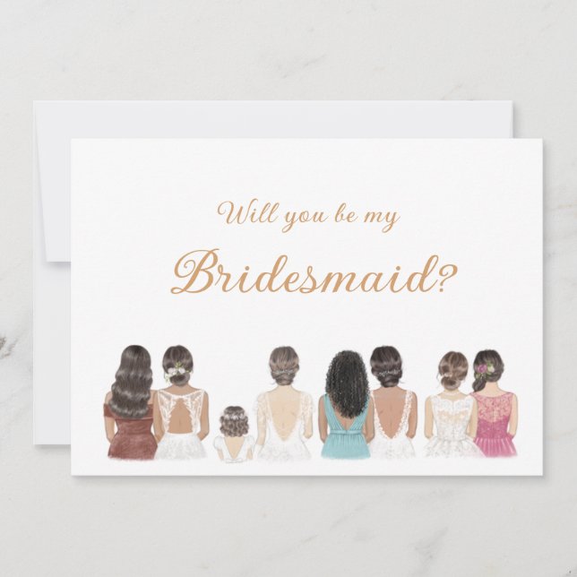 Carte de proposition de Bridesmaid (Devant)