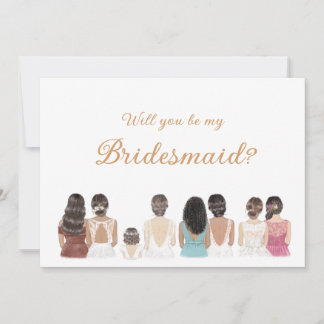 Carte de proposition de Bridesmaid