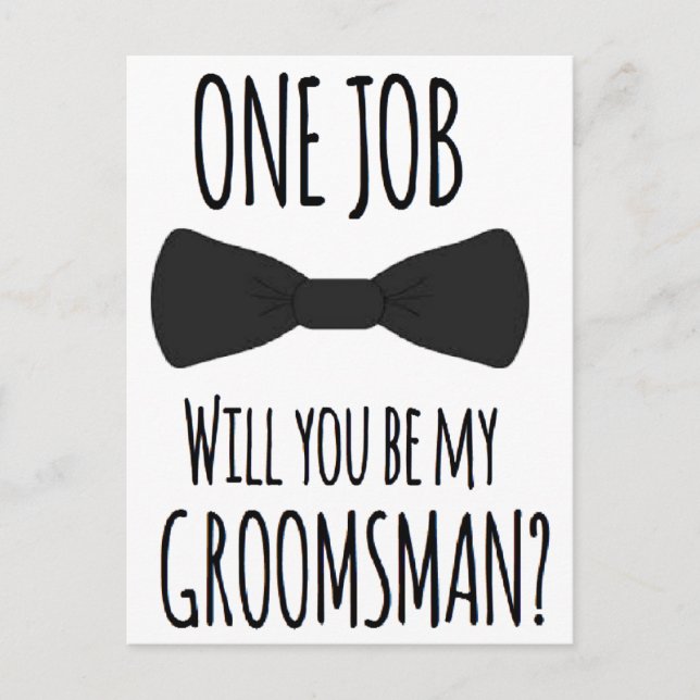 Carte de proposition de Bridesmaid Groomsman (Devant)
