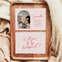 Carte de proposition de femme d'affaires rose mode