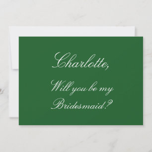 Carte de proposition de femme de chambre élégante 