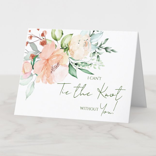Carte de proposition de fête nuptiale Soft Florals (Créateur téléchargé)
