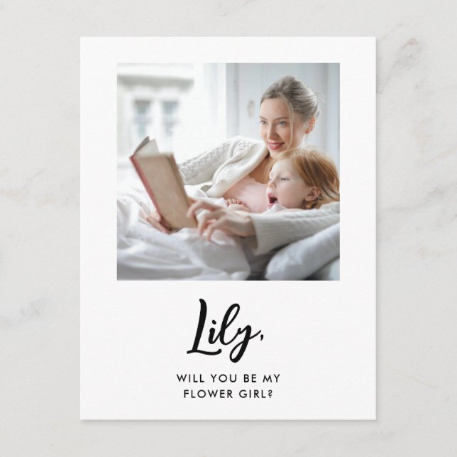 Carte de proposition de fille de la Fleur de Photo (Devant)