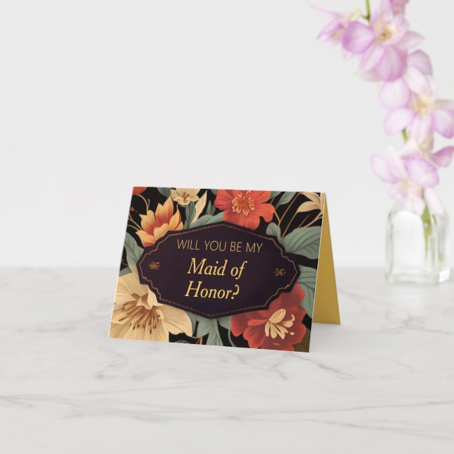 carte de proposition de la domestique d'honneur (Orchidée)