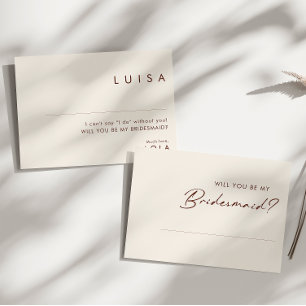 Carte de proposition de la femme de ménage blanche