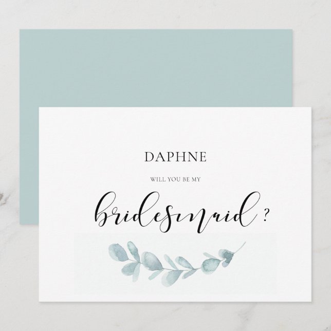 Carte de proposition de la femme de ménage d'aquar (Devant / Derrière)