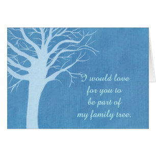 Carte de proposition de mariage arbre généalogique
