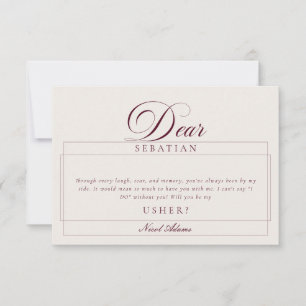 Carte de proposition de mariage classique ivoire b
