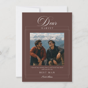 Carte de proposition de mariage pour témoin avec p