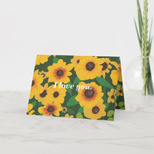 Carte de proposition de mariage Sunflowers