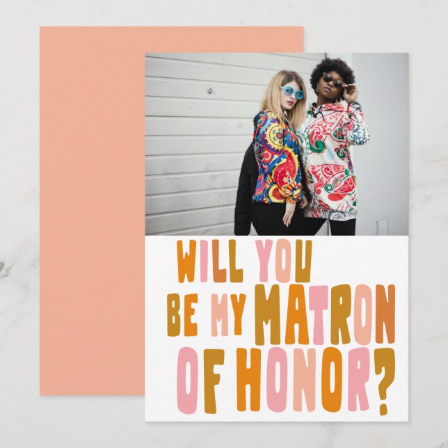 Carte de proposition de photo super couleur Matron (Devant / Derrière)