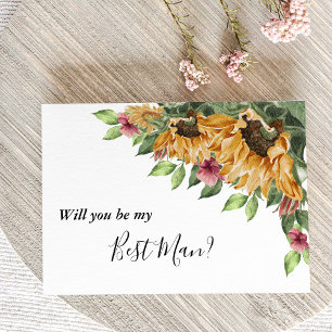 Carte de proposition de témoin de mariage Bohème T