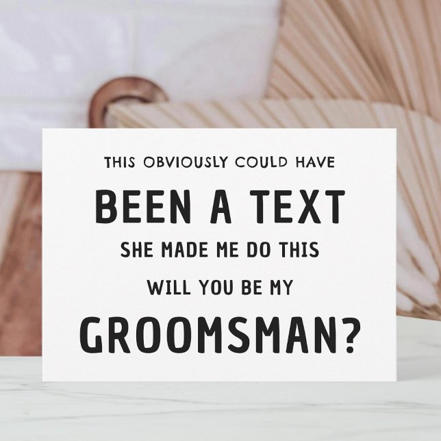 Carte de Proposition de Témoins de Mariage Drôle | (Funny Groomsmen Proposal Card | Best Man Proposal)