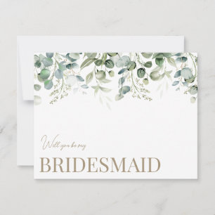 Carte de proposition Elegant Eucalyptus White Brid