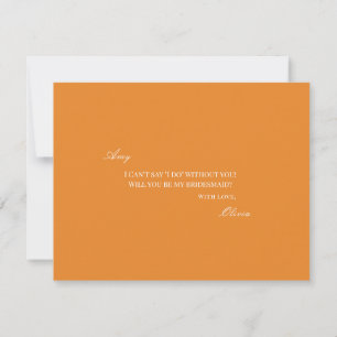 Carte de proposition Elegant White & Orange Brides