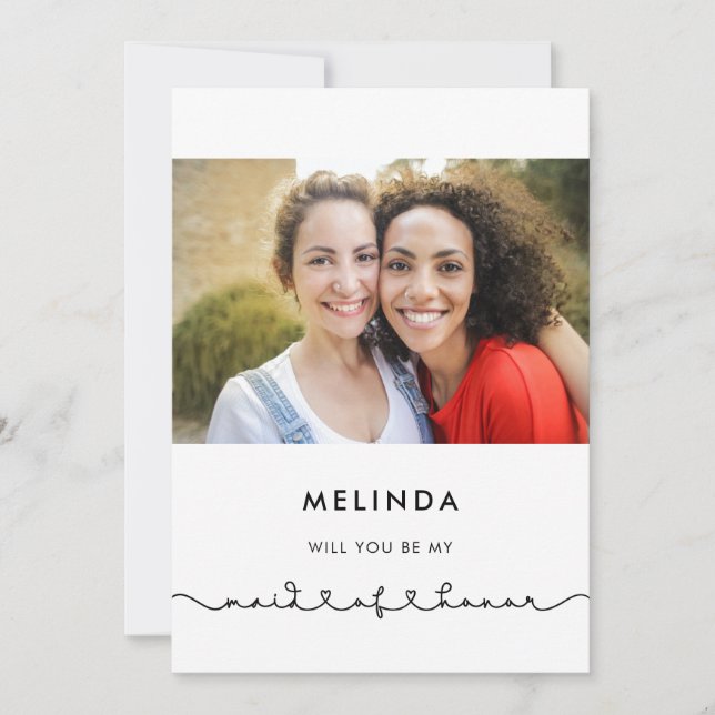 Carte de proposition Maid of Honor (Devant)